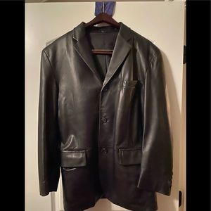 Alfani Black leather blazer